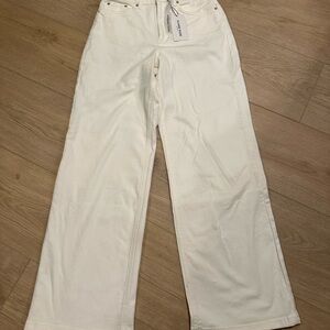 Wide Leg White Jeans